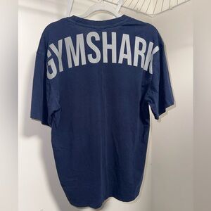 Gymshark Navy Short Sleeve Tee with Large White Back Logo